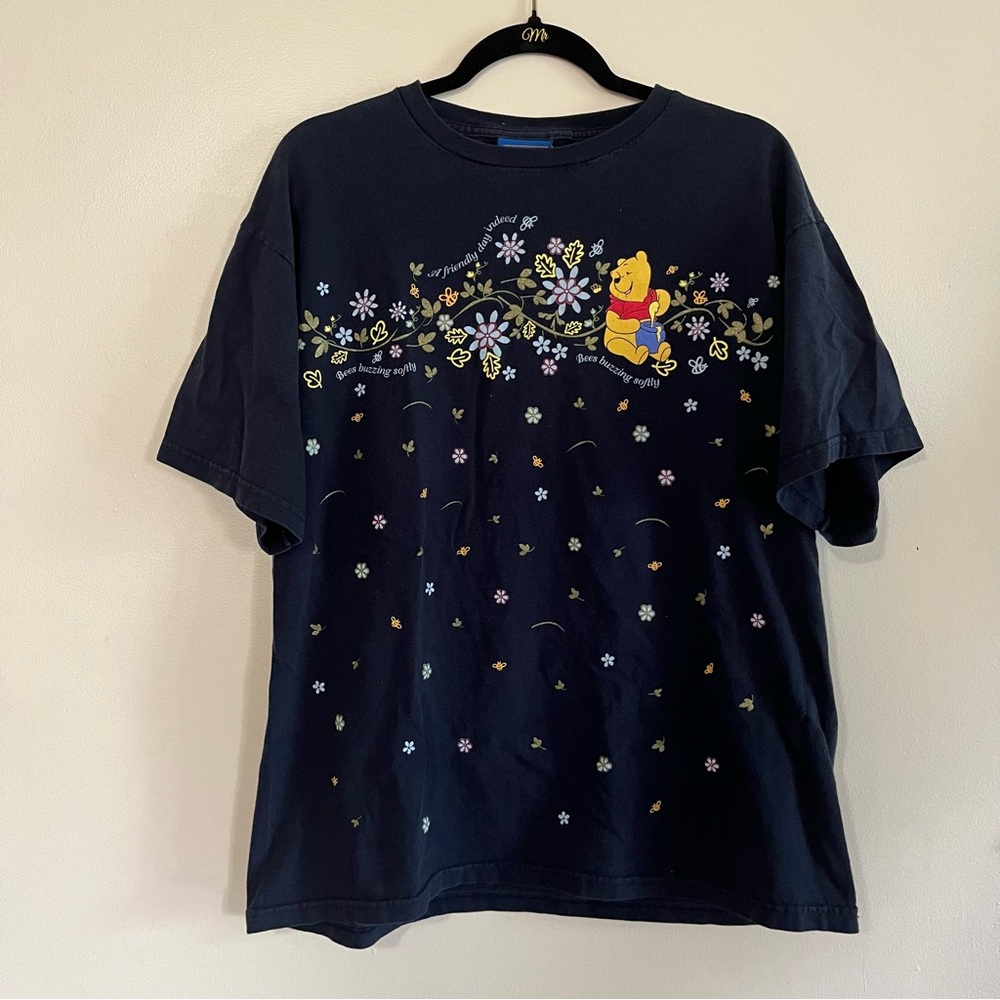 VTG Disney Navy Pooh Graphic Tee size L